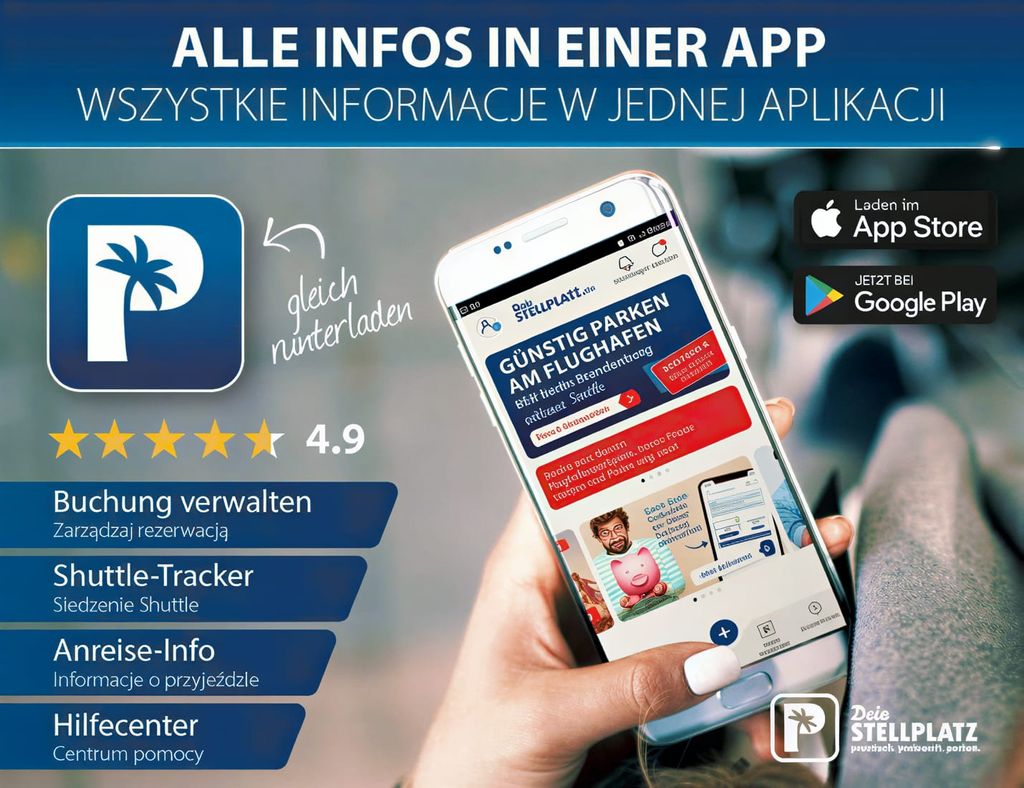 Dein Stellplatz P2 - parking lotnisko Berlin Brandenburg (BER) - zdjęcie 9